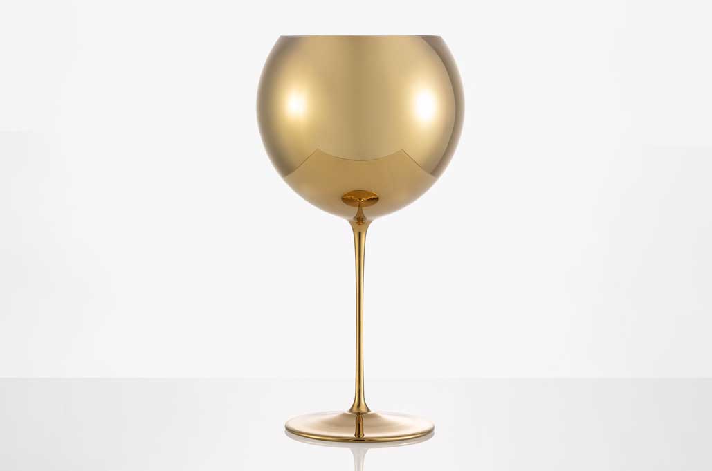 Gold Bubbles wine glasses