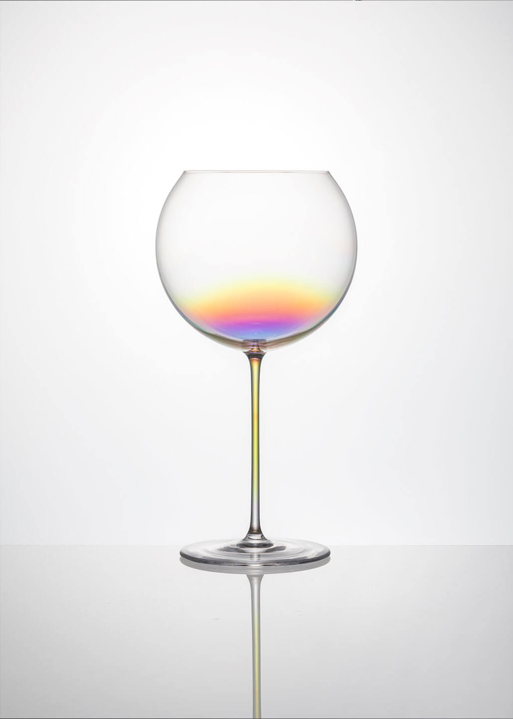 Rainbow Bubbles wine glasses