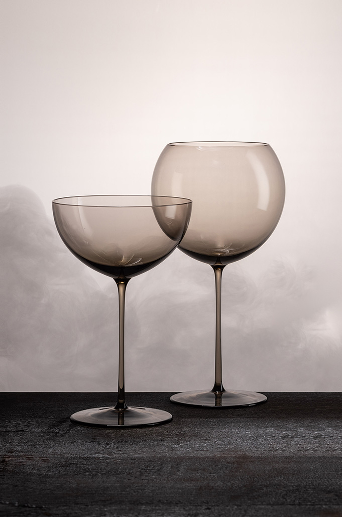 Smoke Bubbles wine glasses