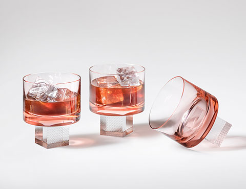 Whiskey Cube Glasses on clean background